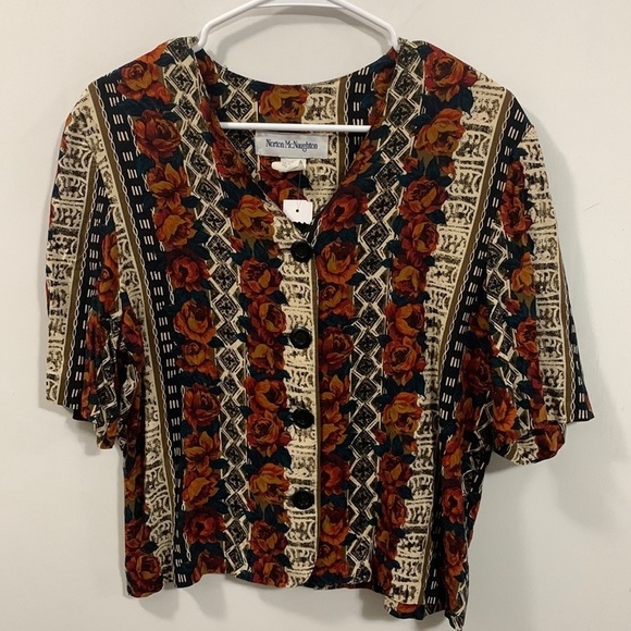 Norton McNaughton Women’s button up blouse , very good condition - Picture 1 of 3